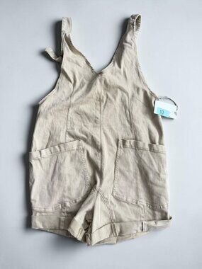 ZENANA Beige Casual Romper Size Large Womens